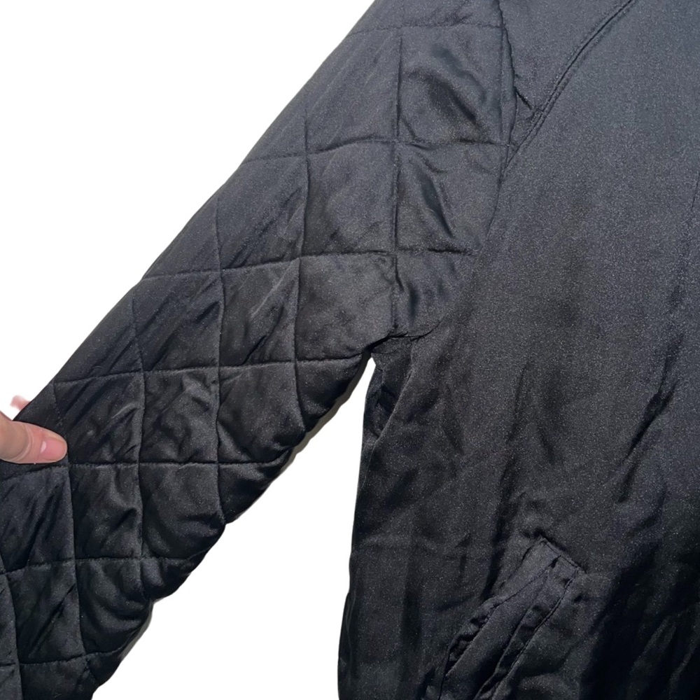 H&M - Women's Zippered Bomber Jacket in Black - Picture 3 of 4